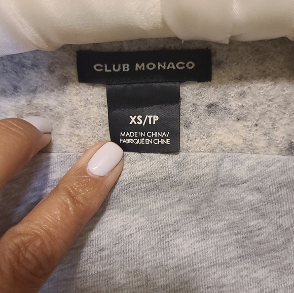 Club Monaco Wool Blend Tweed Open- Front Vest Gray Specked Size XS - Picture 6 of 13